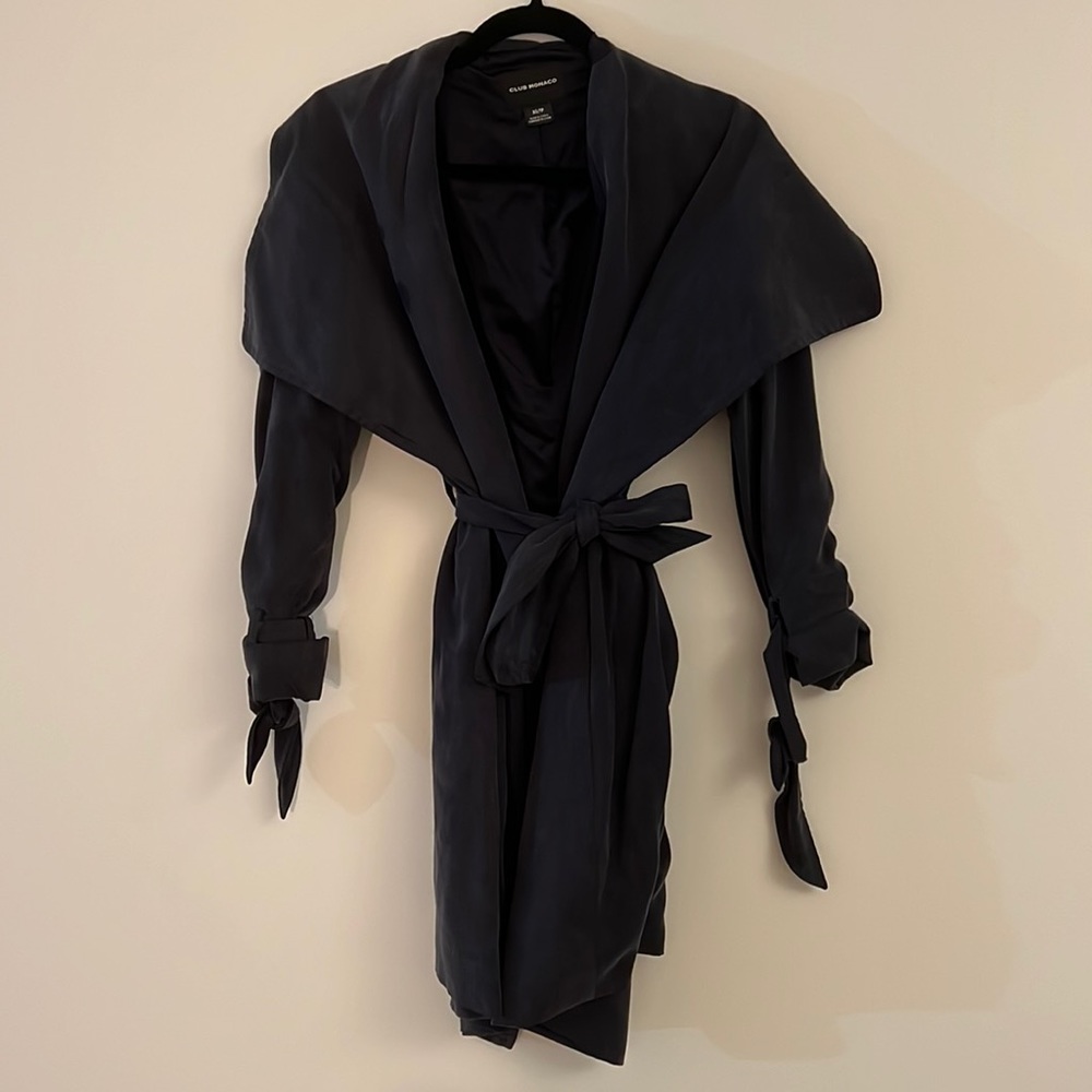 Club Monaco navy trench coat - excellent condition!